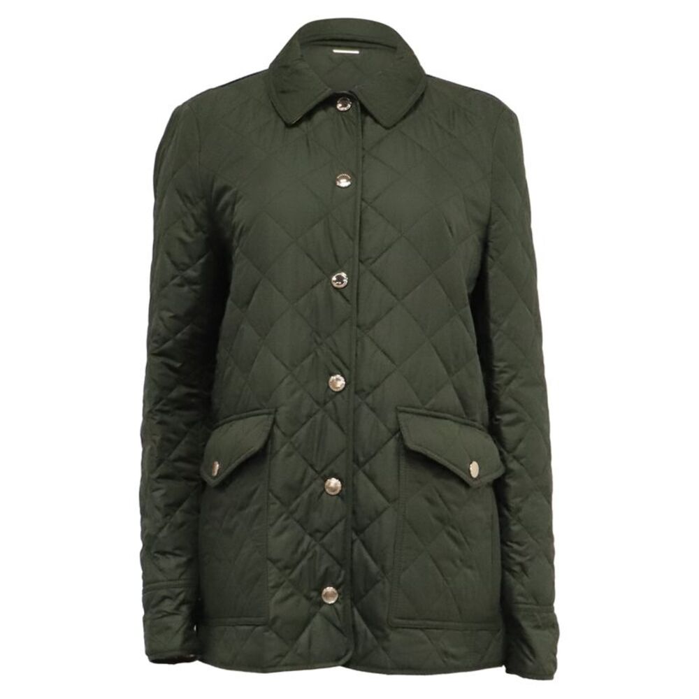 Burberry Quilted Jacket in Green Polyester